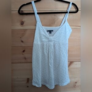 American Eagle Outfitters Elegant White  Dot Camisole...So Cute M